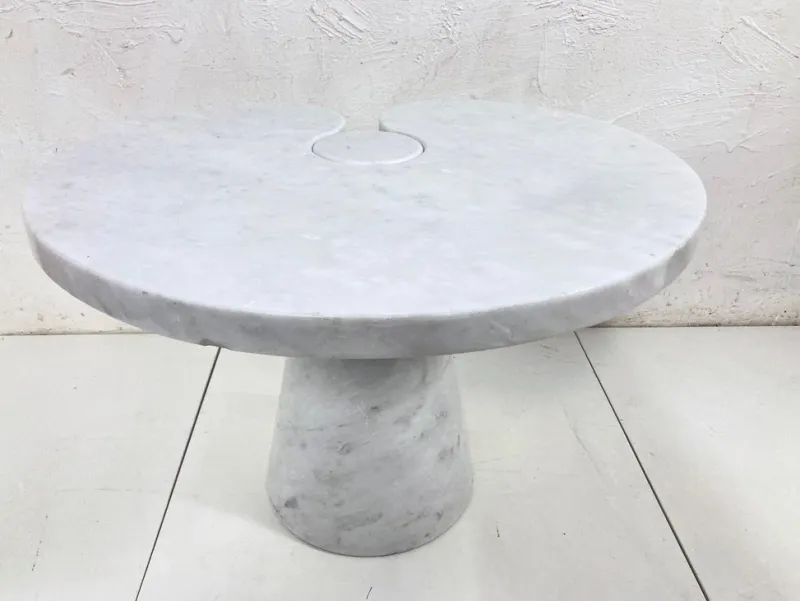 Discount Pamono Eros Side Table in White Marble by Angelo Mangiarotti, 1970s