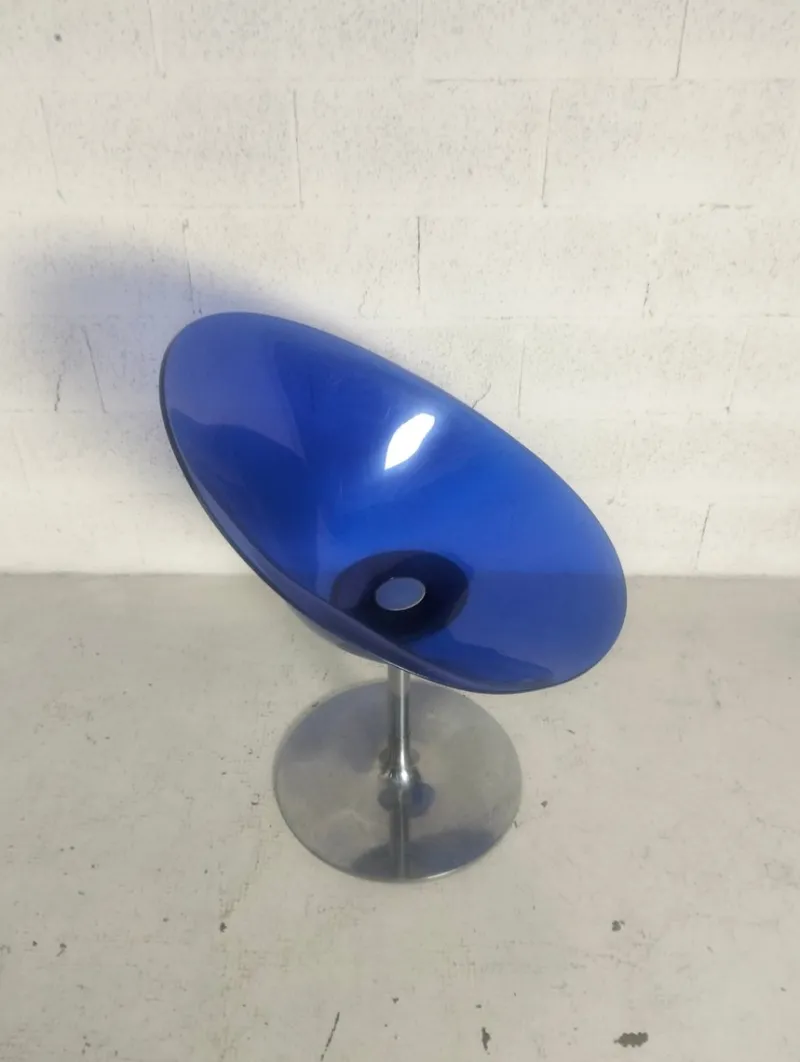 Pamono Eros Swivel Blue Chair by Philippe Starck for Kartell, 1990s> Office Chairs