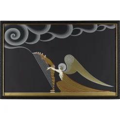 Pamono Erté, The Angel with the Harp, 1926, Color Lithograph> Art Deco