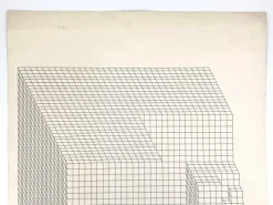 New Pamono Erwin Heerich, Large Constructive-Concrete Composition, 1950s, Screen Print