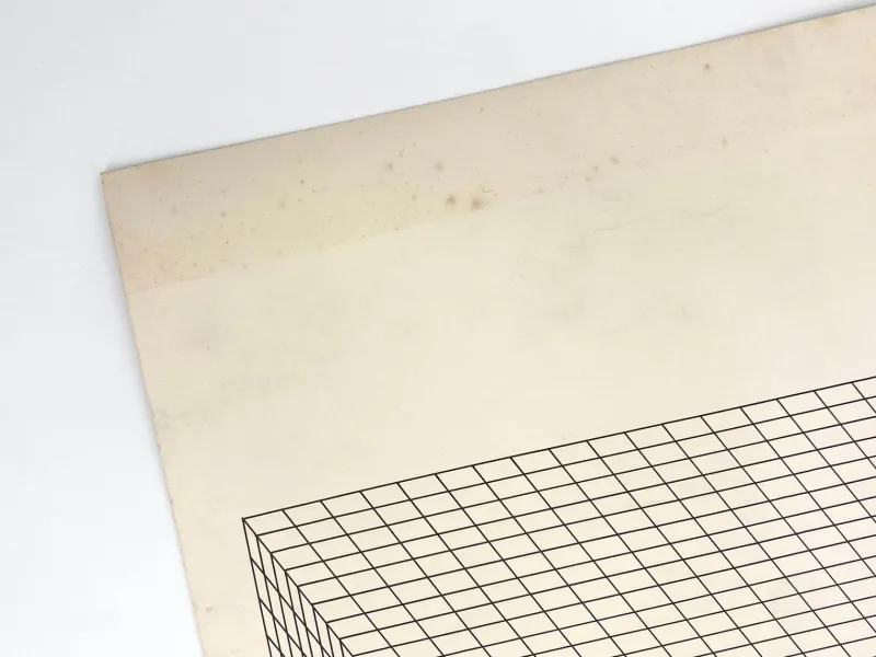 New Pamono Erwin Heerich, Large Constructive-Concrete Composition, 1950s, Screen Print
