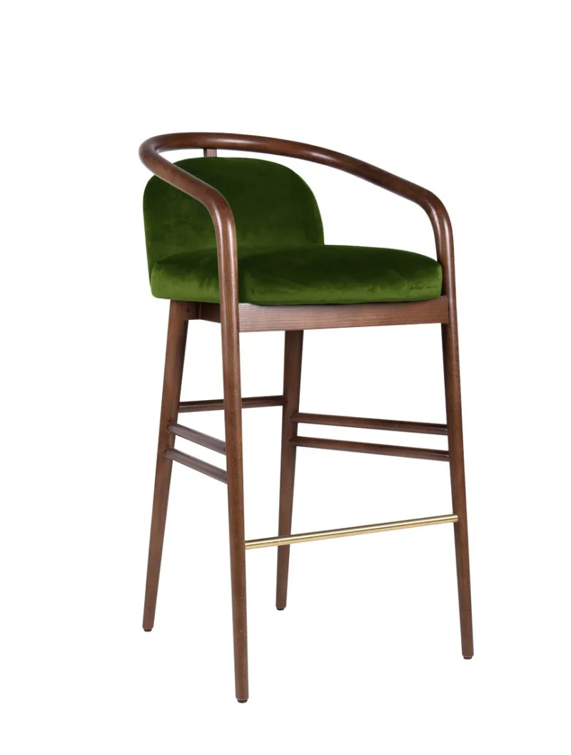 Pamono Essex Green Velvet Bar Stool by Javier Gomez> Seating