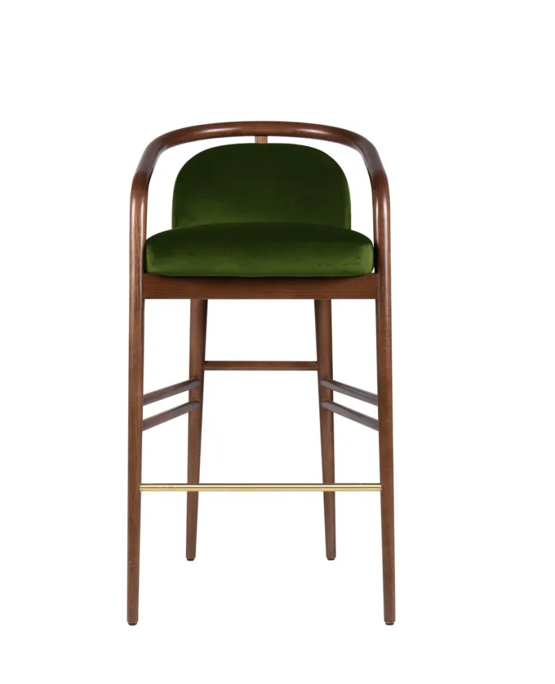 Pamono Essex Green Velvet Bar Stool by Javier Gomez> Seating