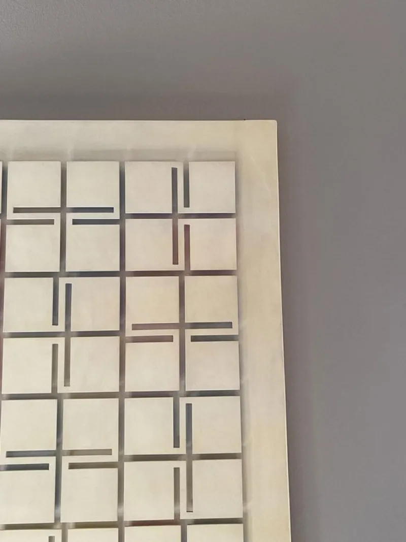 New Pamono Estuardo Maldonado, Abstract White Artwork, 1980, Acrylic Glass