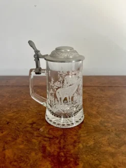 Pamono Etched Glass Tankard, 1920s> Glassware