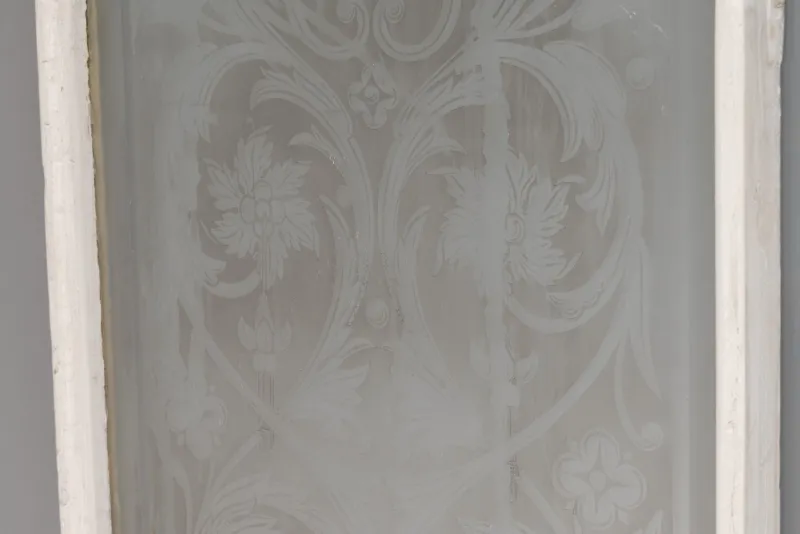 Clearance Pamono Etched Glass Windows, 1880s, Set of 3