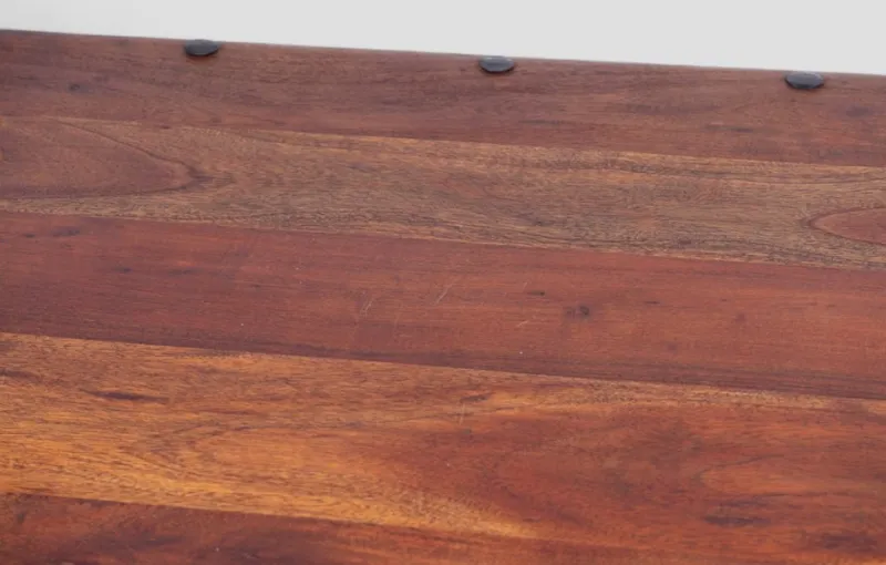 Pamono Ethnic Teak Coffee Table with Iron Fastenings, Northern India> Coffee & Side Tables