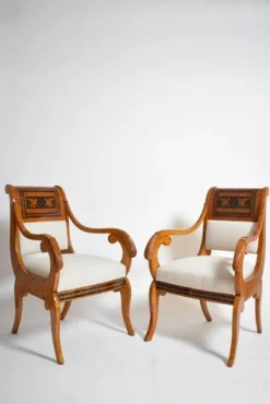 Best Pamono Etruscan Armchairs, 19th Century, Set of 2