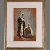 Pamono Ettore Cercone, Female Portraits, 1885, Oil Painting, Framed> Old Masters