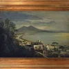 Pamono Ettore Ferrante, Italian Landscape Painting, Naples, Posillipo School, Oil on Canvas, Framed> Old Masters