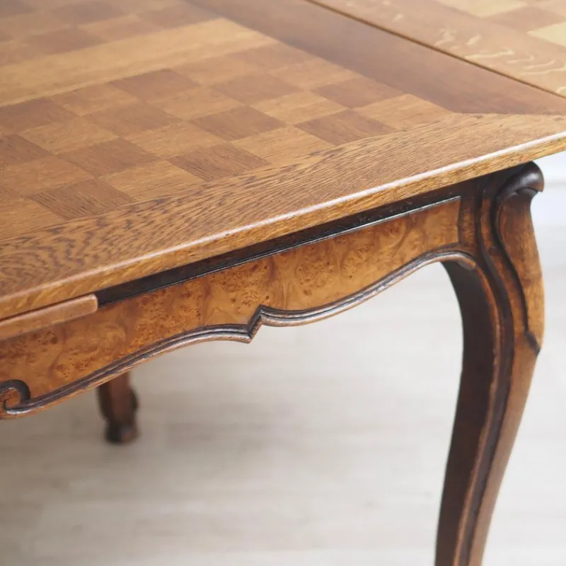 Pamono Extendable French Dining Table with Curved Legs, 1920s> Dining Tables & Sets