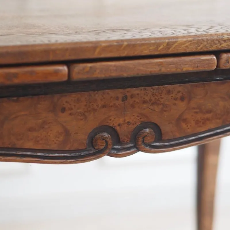 Pamono Extendable French Dining Table with Curved Legs, 1920s> Dining Tables & Sets