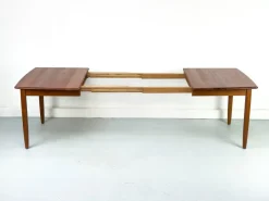 Pamono Extendable Teak Boat Shaped Dining Table, 1970s><noscript><img width=