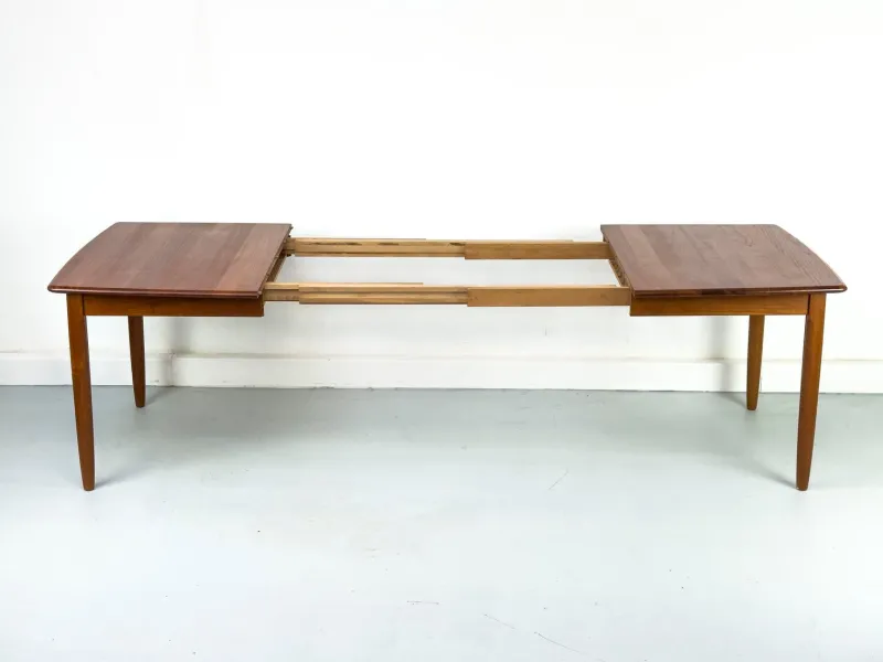 Pamono Extendable Teak Boat Shaped Dining Table, 1970s> Dining Tables & Sets