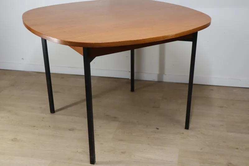New Pamono Extendable Teak Table by Pierre Guariche, 1960