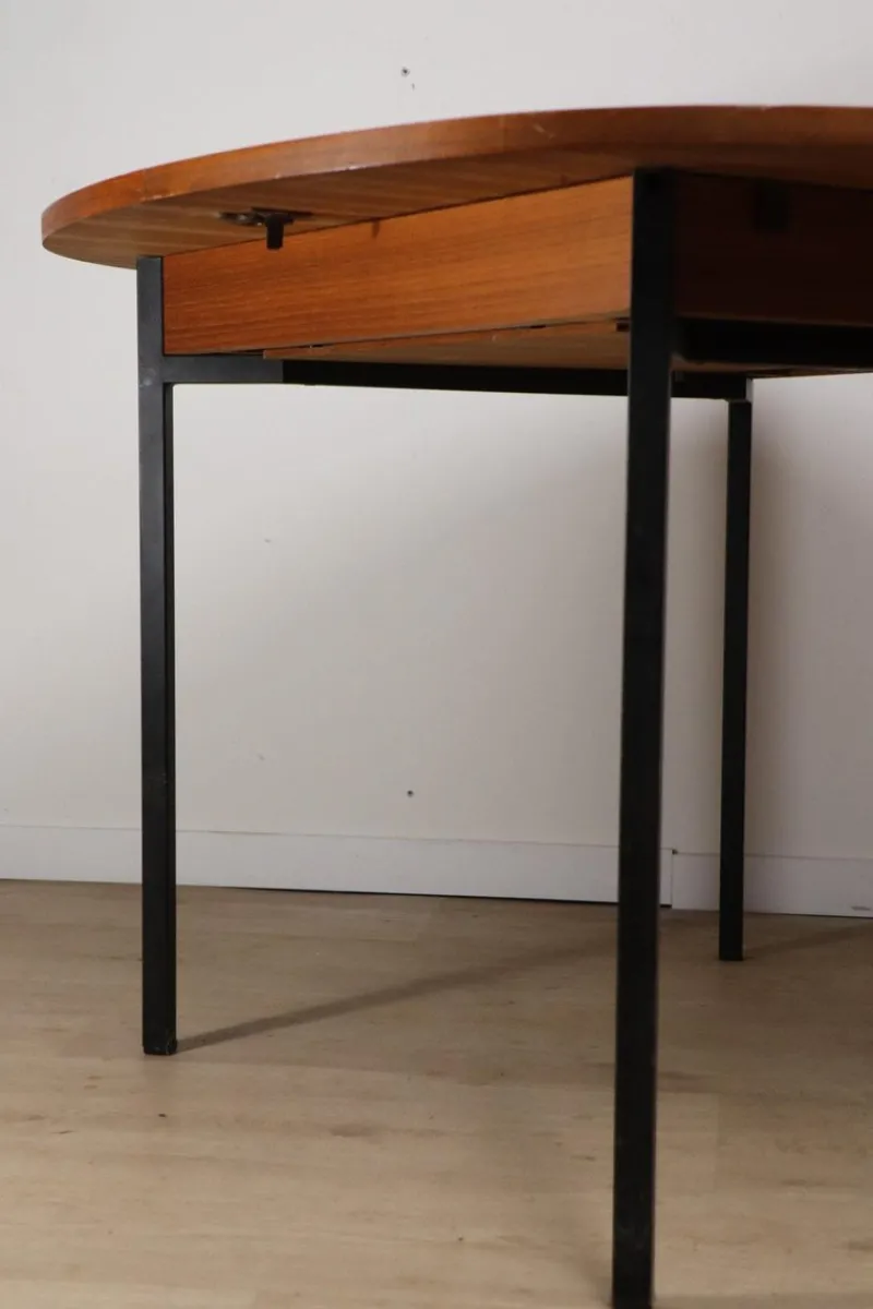 New Pamono Extendable Teak Table by Pierre Guariche, 1960