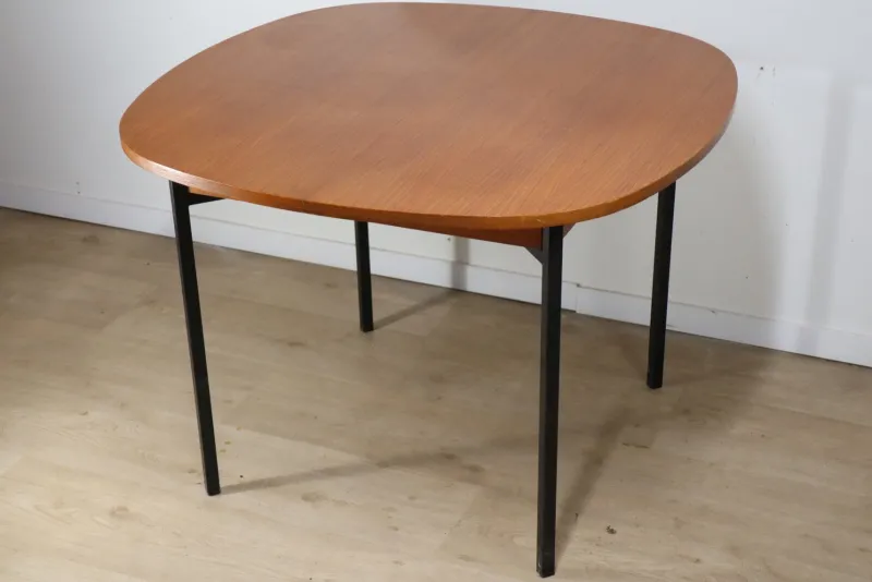 New Pamono Extendable Teak Table by Pierre Guariche, 1960