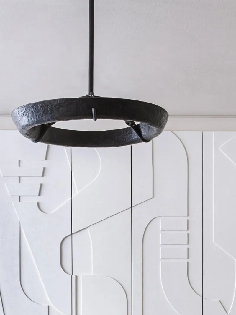 New Pamono Eze Black Suspension Light by Michel Amar