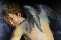 Outlet Pamono F. Mazzola alias Parmigianino, Amor Carving Bow, Oil on Canvas