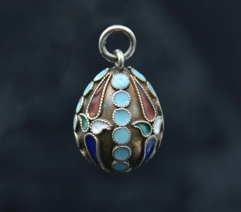 Pamono Faberge-Style Pendant Egg> Necklaces