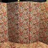 New Pamono Fabric Screen with Flower Pattern, 1960s
