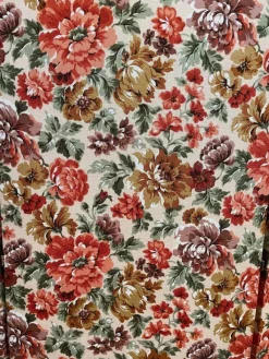 New Pamono Fabric Screen with Flower Pattern, 1960s