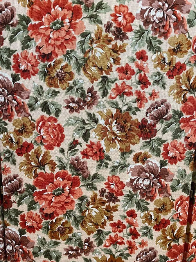 New Pamono Fabric Screen with Flower Pattern, 1960s