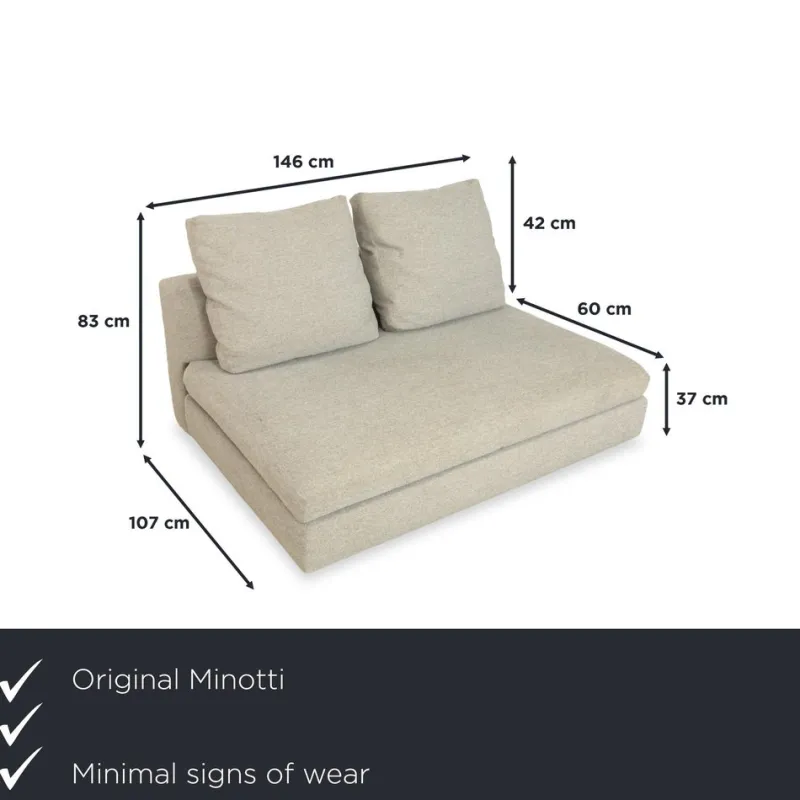Pamono Fabric Two-Seater Sofa from Minotti