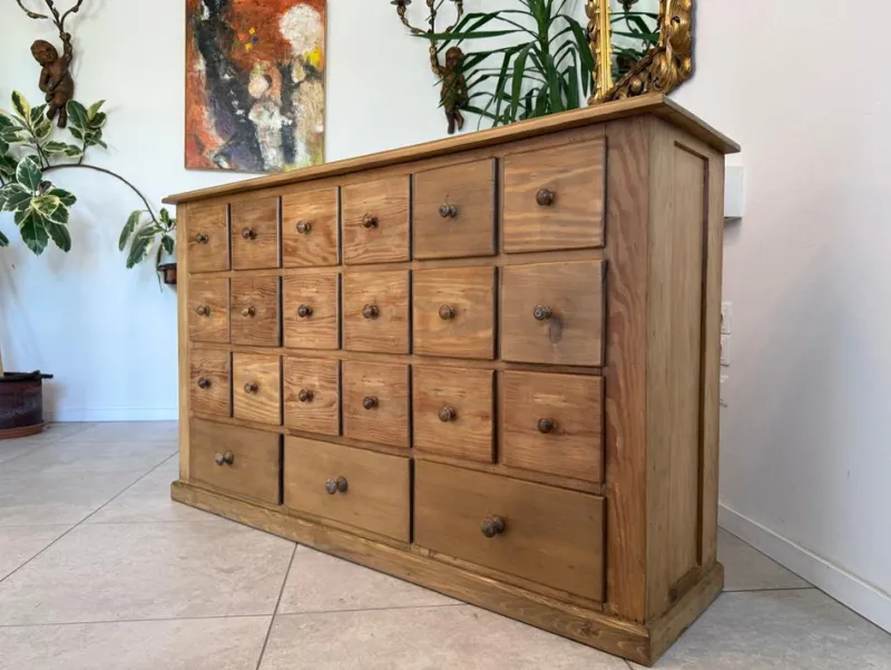 Pamono Farmhouse Biedermeier Chest of 21 Drawers> Dressers, Commodes & Chests