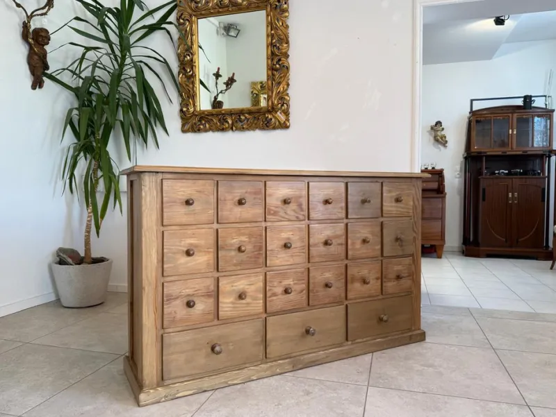 Pamono Farmhouse Biedermeier Chest of 21 Drawers> Dressers, Commodes & Chests