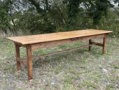 Best Pamono Farmhouse Table in Fir and Chestnut, Early 20th Century