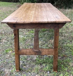 Best Pamono Farmhouse Table in Fir and Chestnut, Early 20th Century