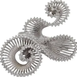 Pamono Fashion Ring in 18 Kt White Gold with Diamond> Rings