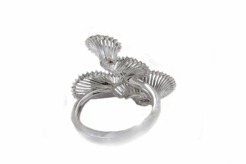 Pamono Fashion Ring in 18 Kt White Gold with Diamond> Rings