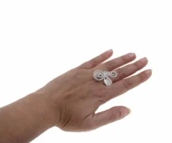 Pamono Fashion Ring in 18 Kt White Gold with Diamond><noscript><img width=