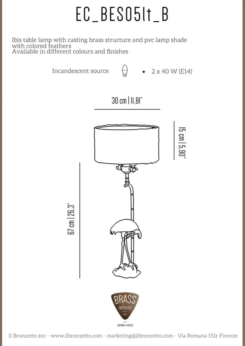 Pamono Fauna Heron Table Lamp in Light Green from Brass Brothers> Table Lamps