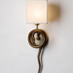 Outlet Pamono Fauna Snake Wall Light from Brass Brothers
