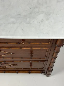Discount Pamono Faux Bamboo Commode with Mirror, 1890s