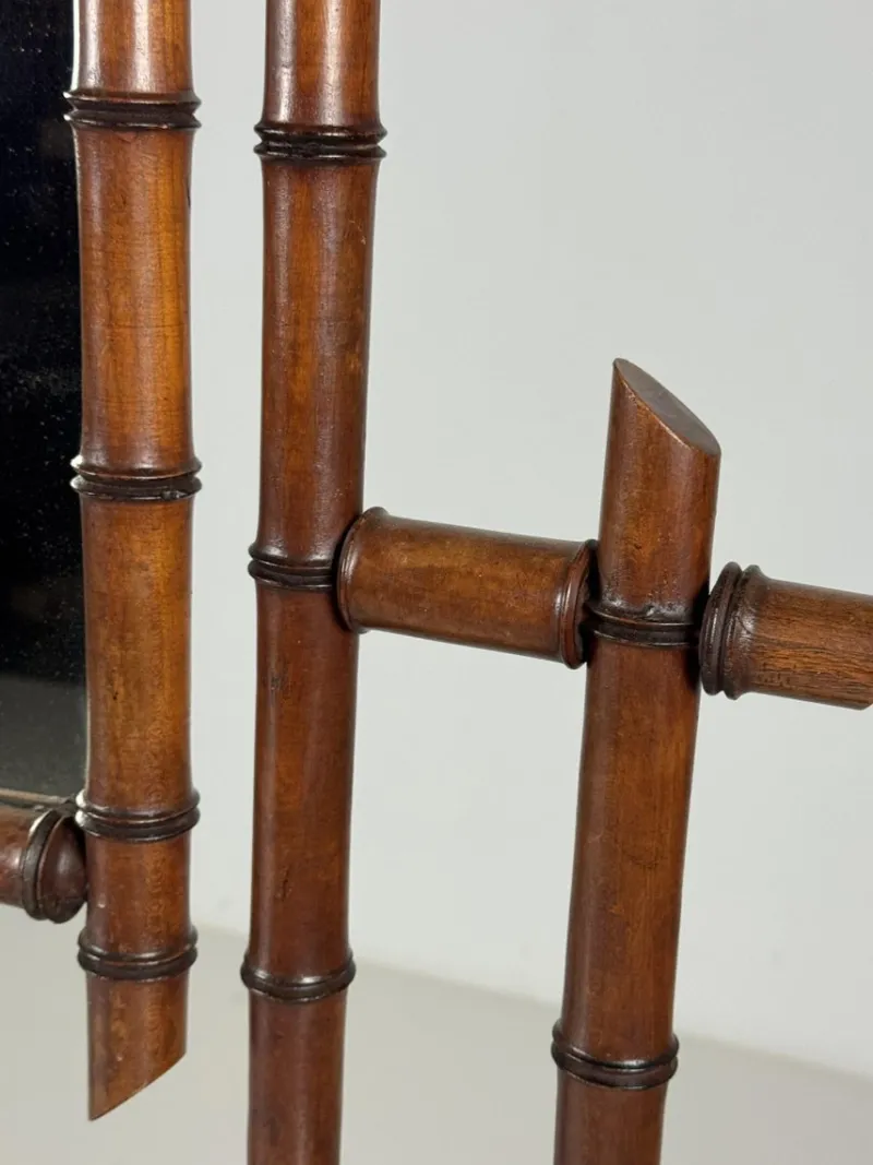 Discount Pamono Faux Bamboo Commode with Mirror, 1890s