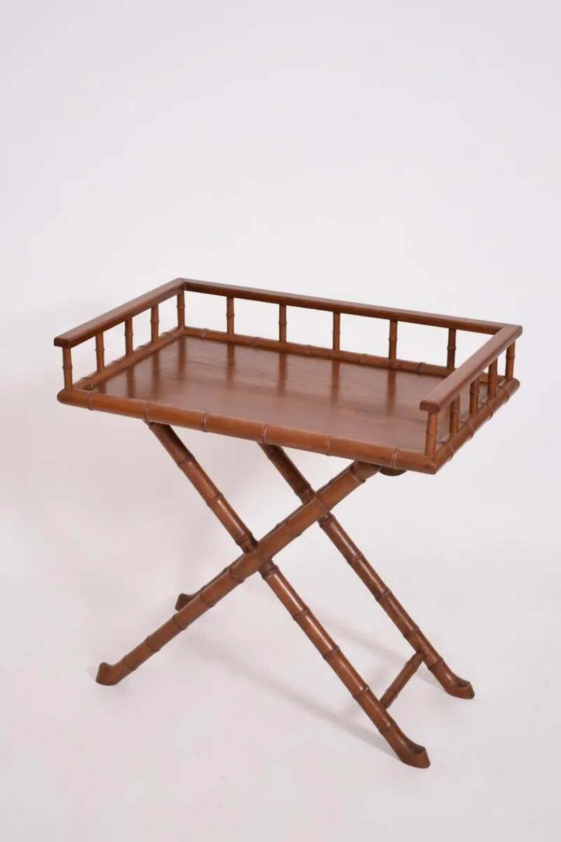 Online Pamono Faux Bamboo Wooden Folding Console Table, 1920s