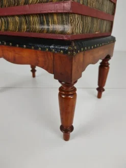 Pamono Faux Book Box on Painted Stand in Leather, 1830><noscript><img width=