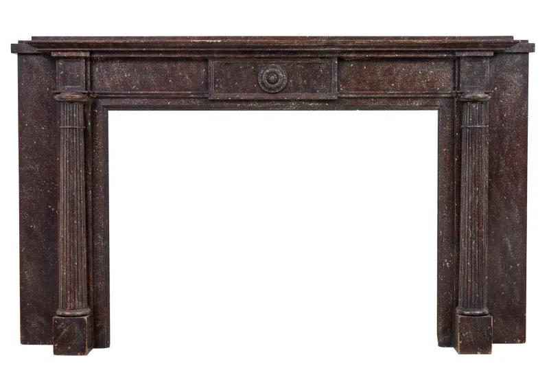 Clearance Pamono Faux Porphyry Marble Impressive Adams Mantlepiece, 1960s