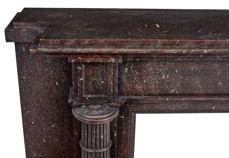 Clearance Pamono Faux Porphyry Marble Impressive Adams Mantlepiece, 1960s