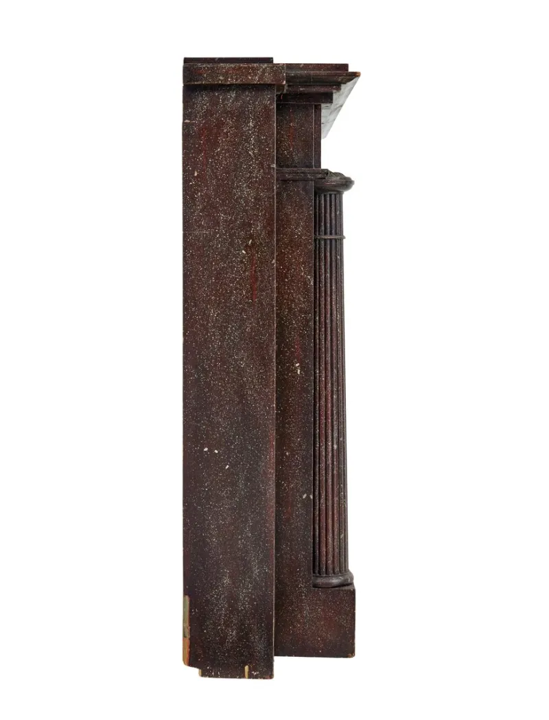 Clearance Pamono Faux Porphyry Marble Impressive Adams Mantlepiece, 1960s