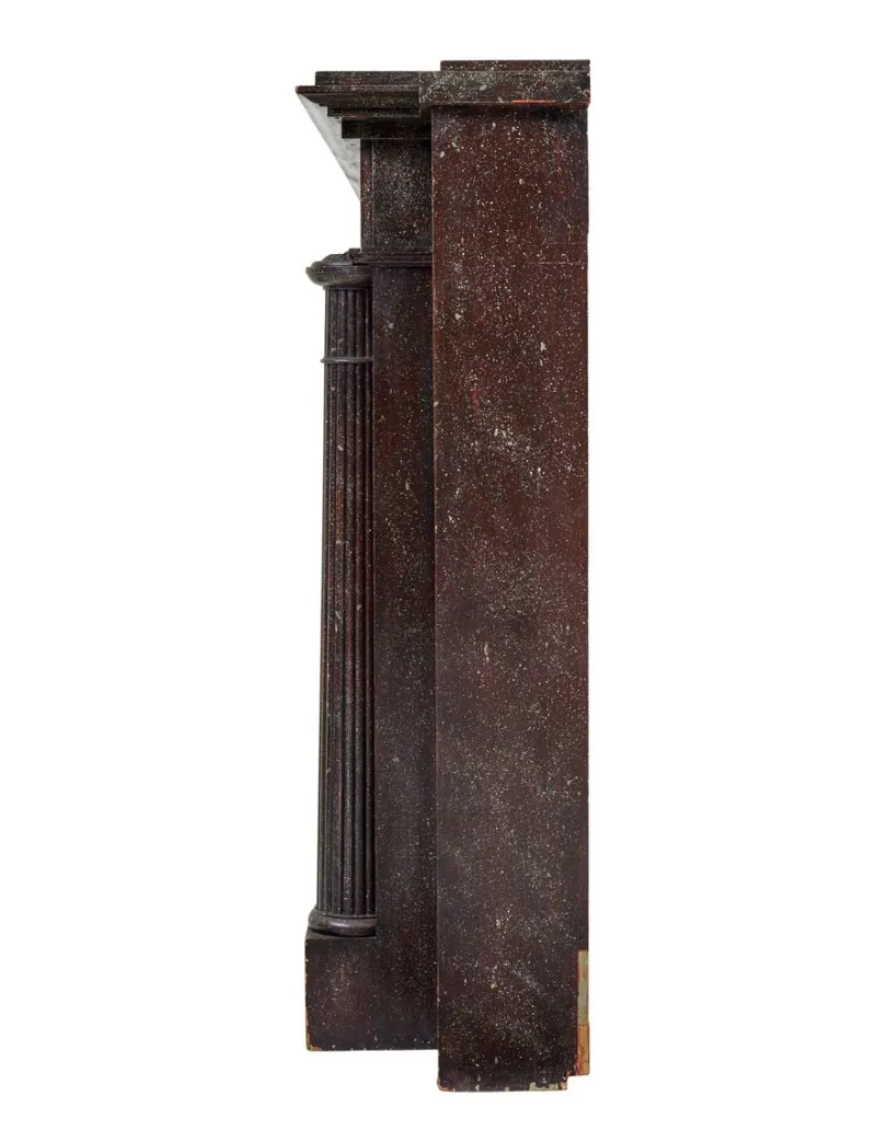 Clearance Pamono Faux Porphyry Marble Impressive Adams Mantlepiece, 1960s