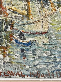 Pamono Fernand Laval, Dutch Port, 1922, Oil Painting><noscript><img width=