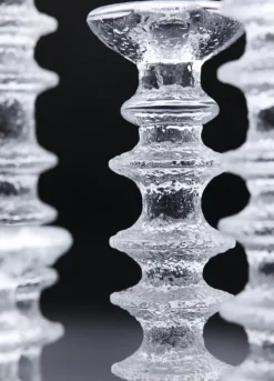 Hot Pamono Festivo Candleholders in Glass by Timo Sarpaneva for Iittala, 1960s, Set of 8