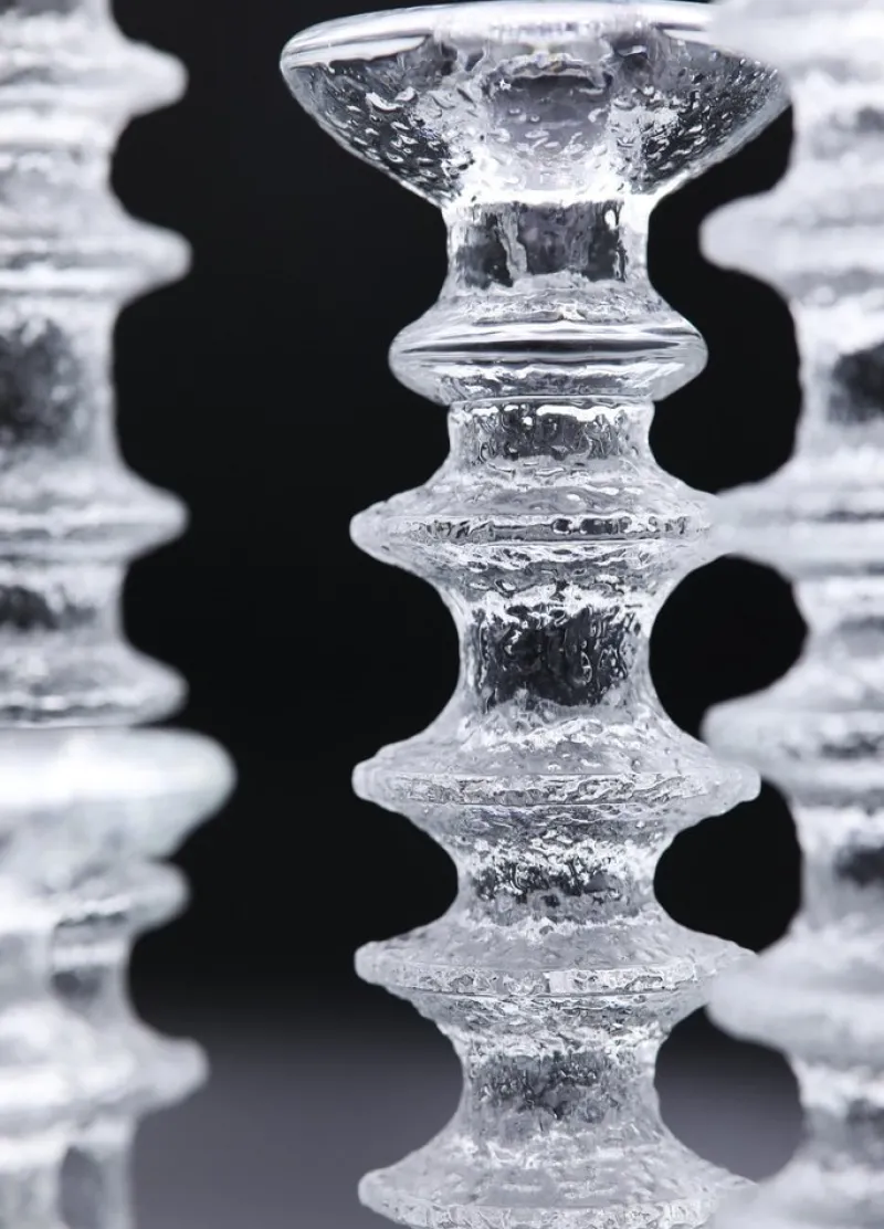 Hot Pamono Festivo Candleholders in Glass by Timo Sarpaneva for Iittala, 1960s, Set of 8