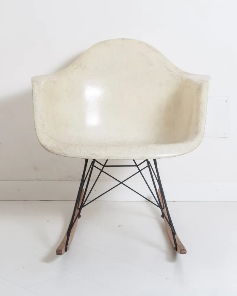 Clearance Pamono Fiberglass Rocking Chair from Herman Miller, 1950s