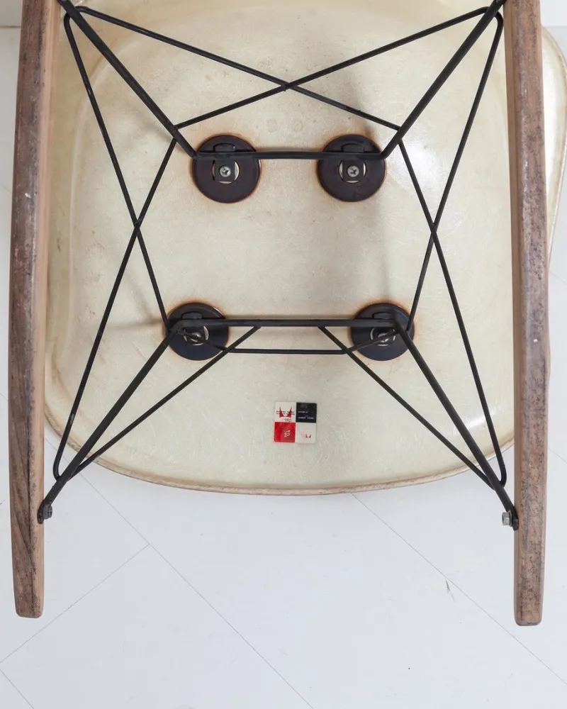 Clearance Pamono Fiberglass Rocking Chair from Herman Miller, 1950s